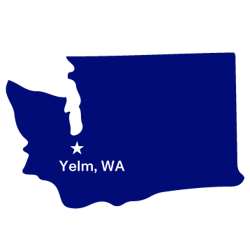 Map of Washington with location of Yelm Map of Washington with location of Yelm