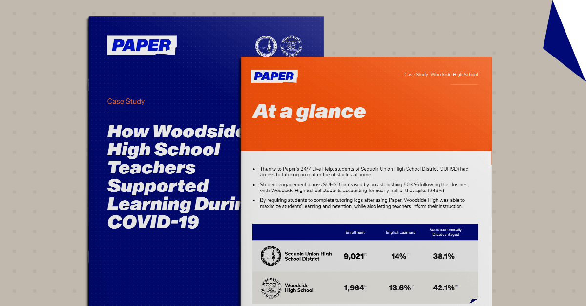 Thumbnail of Case Study Cover and Page - Woodside High School